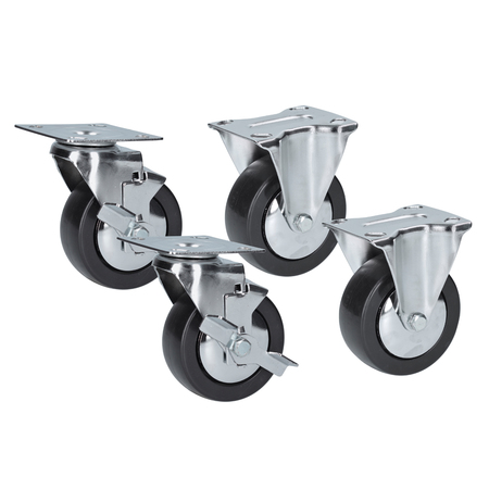 URREA Set of wheels for cabinets, 4 pieces, 242 lbs/pcs loading capacity RGREF2